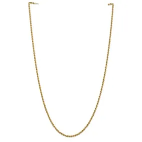 10K Yellow Gold Adjustable Rope Chain