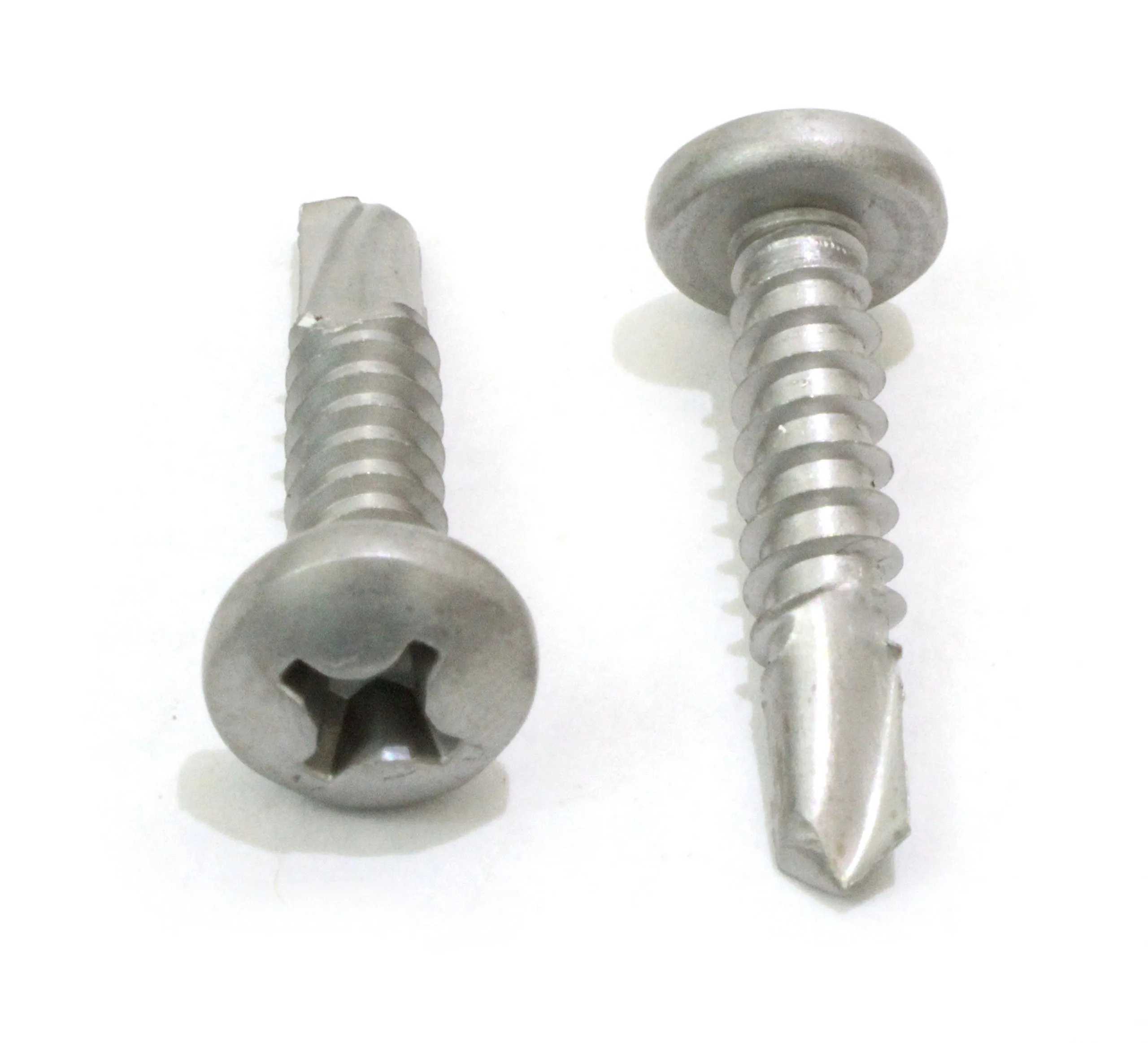 12 X 3/4" Stainless Pan Head Phillips Self Drilling Screw, (25pc), 410 Stainless Steel