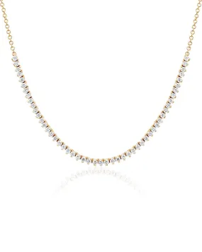 14k Yellow Gold Diamond Necklace