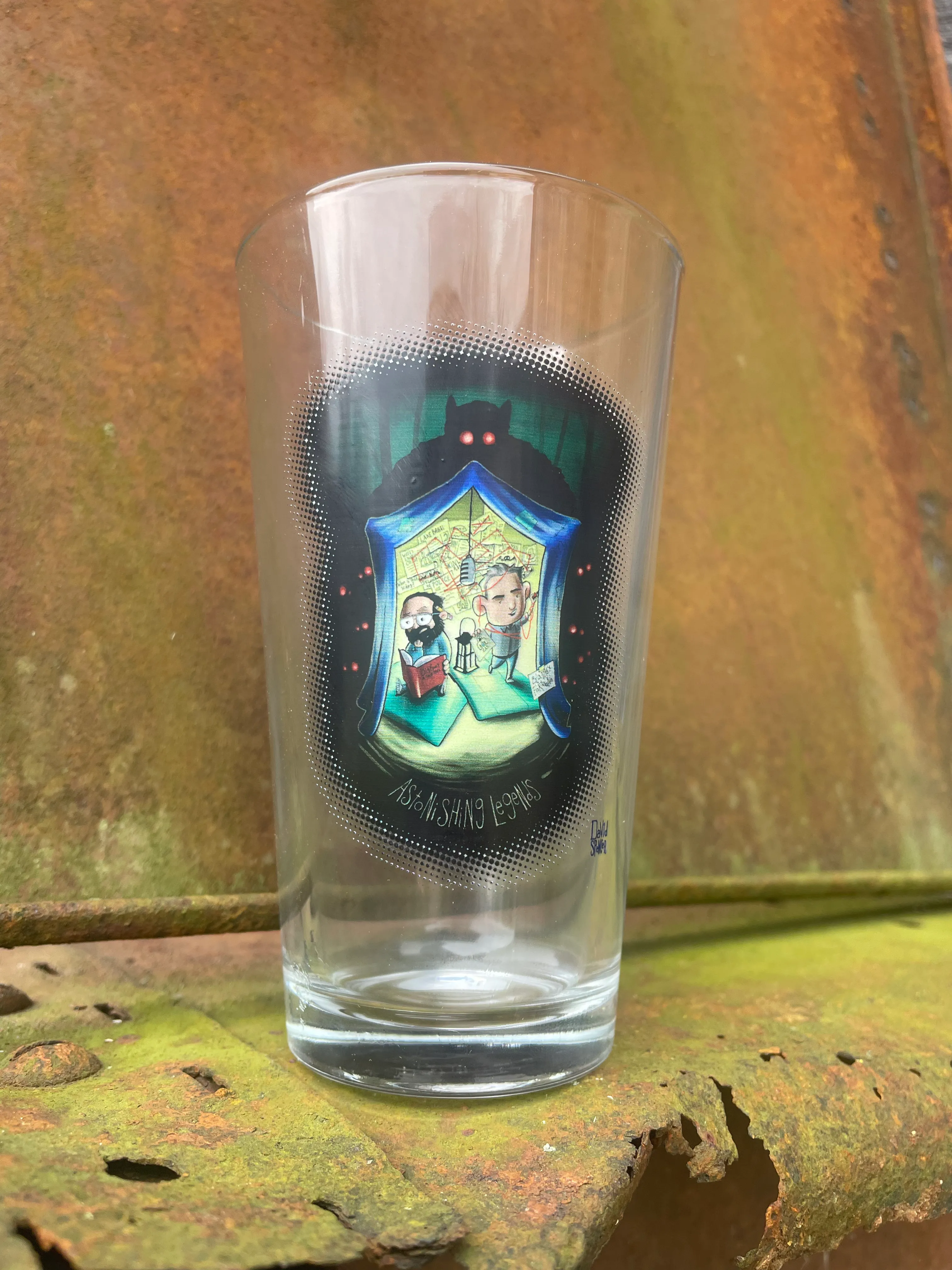 16 oz. "Blanket Forteana" Pint Glass - CLEAR [DARK PRINT RUN/BAD BORDER]