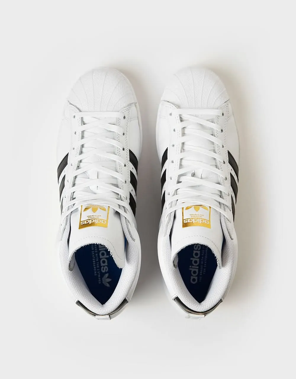 adidas Pro Model ADV Skate Shoes - White/Core Black/Gold Metallic