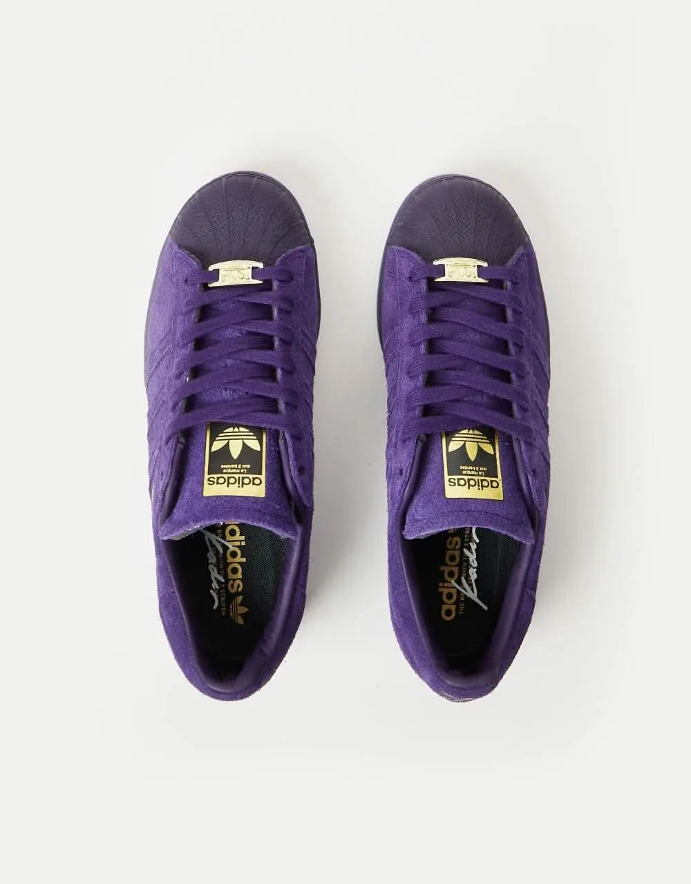 adidas x Kader Superstar ADV Skate Shoes - Dark Purple/Dark Purple/Gold Metallic