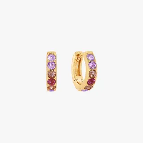 Amethyst Ombre Hoop Earrings