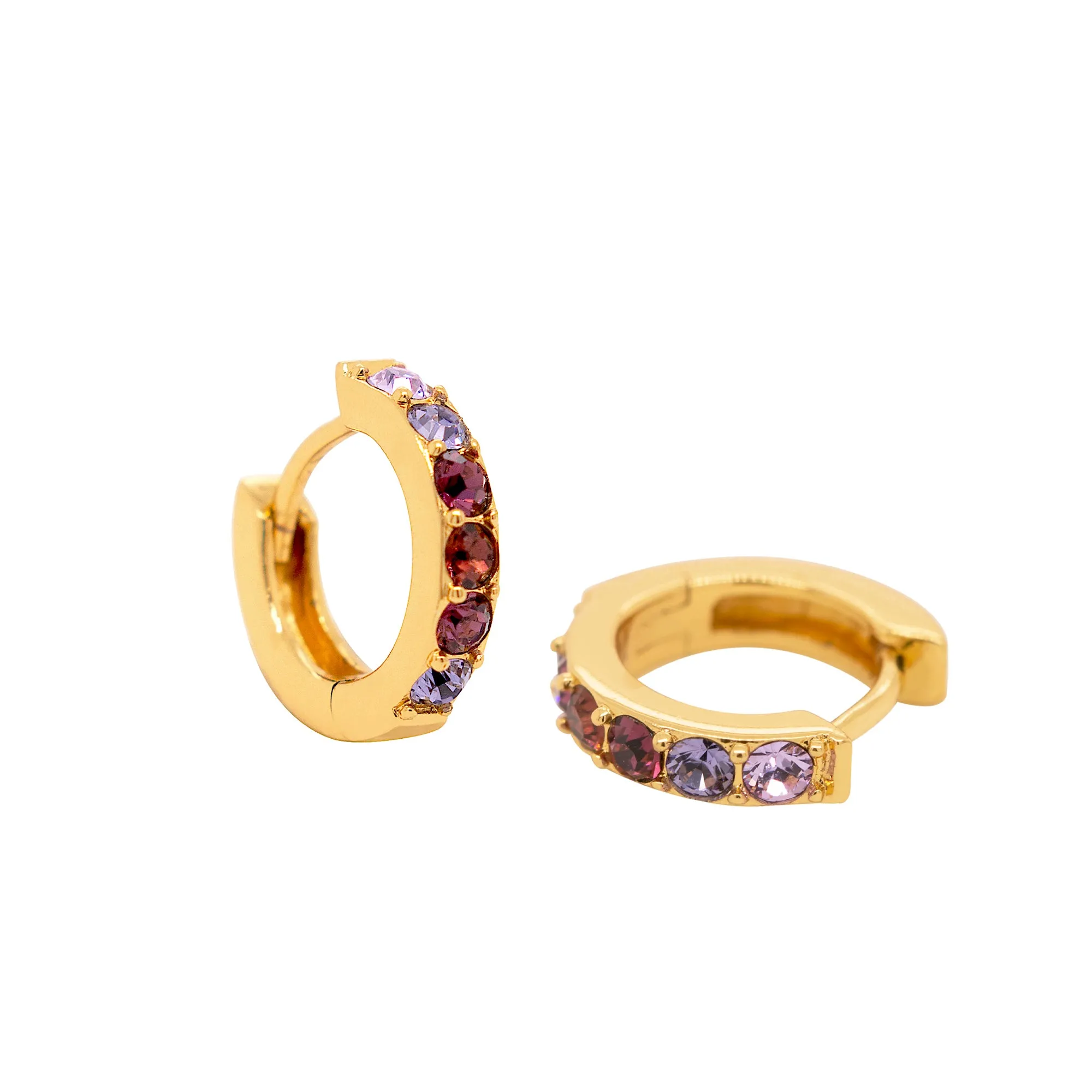 Amethyst Ombre Hoop Earrings