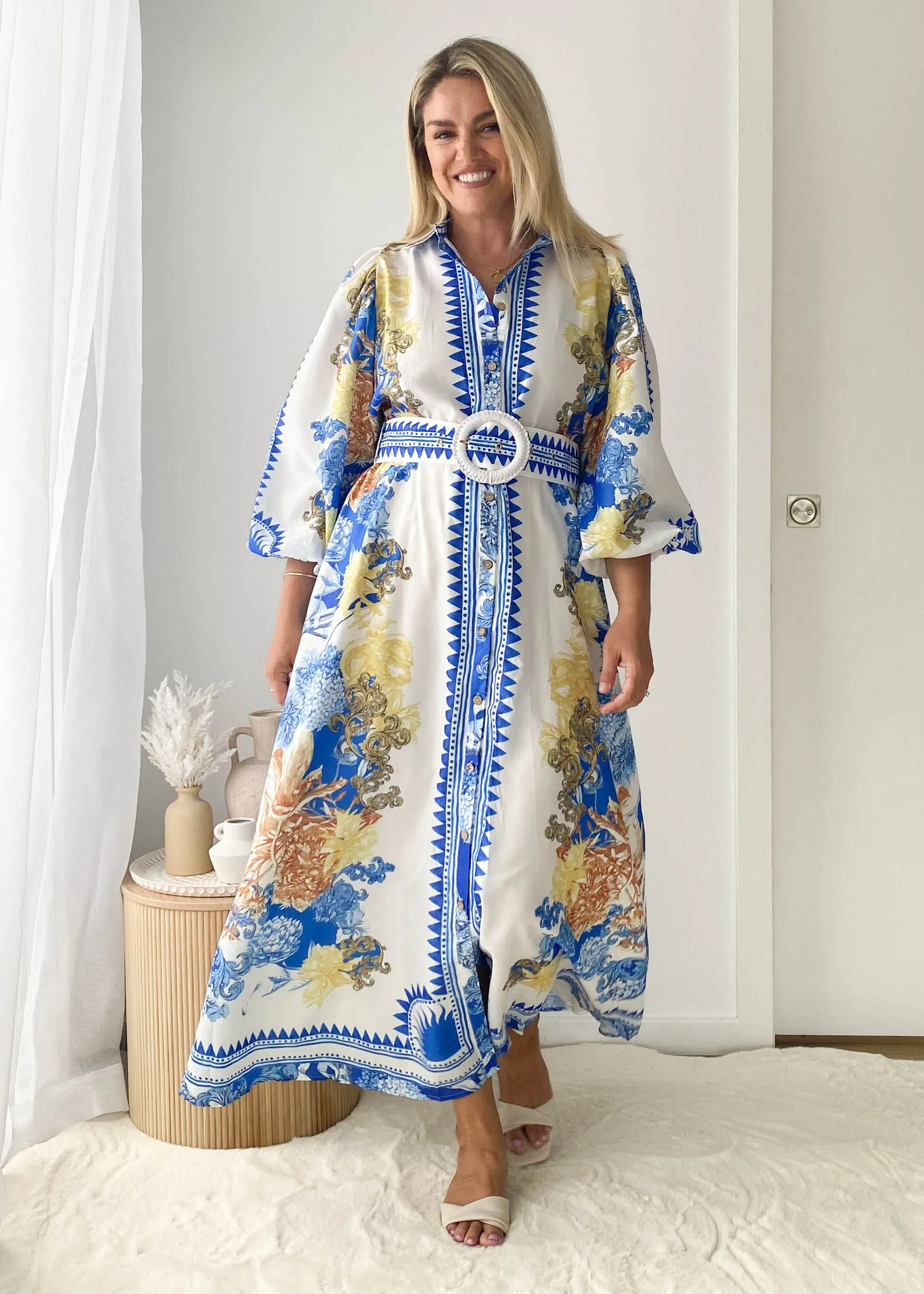 Bellagio Maxi Dress - China Doll Blue