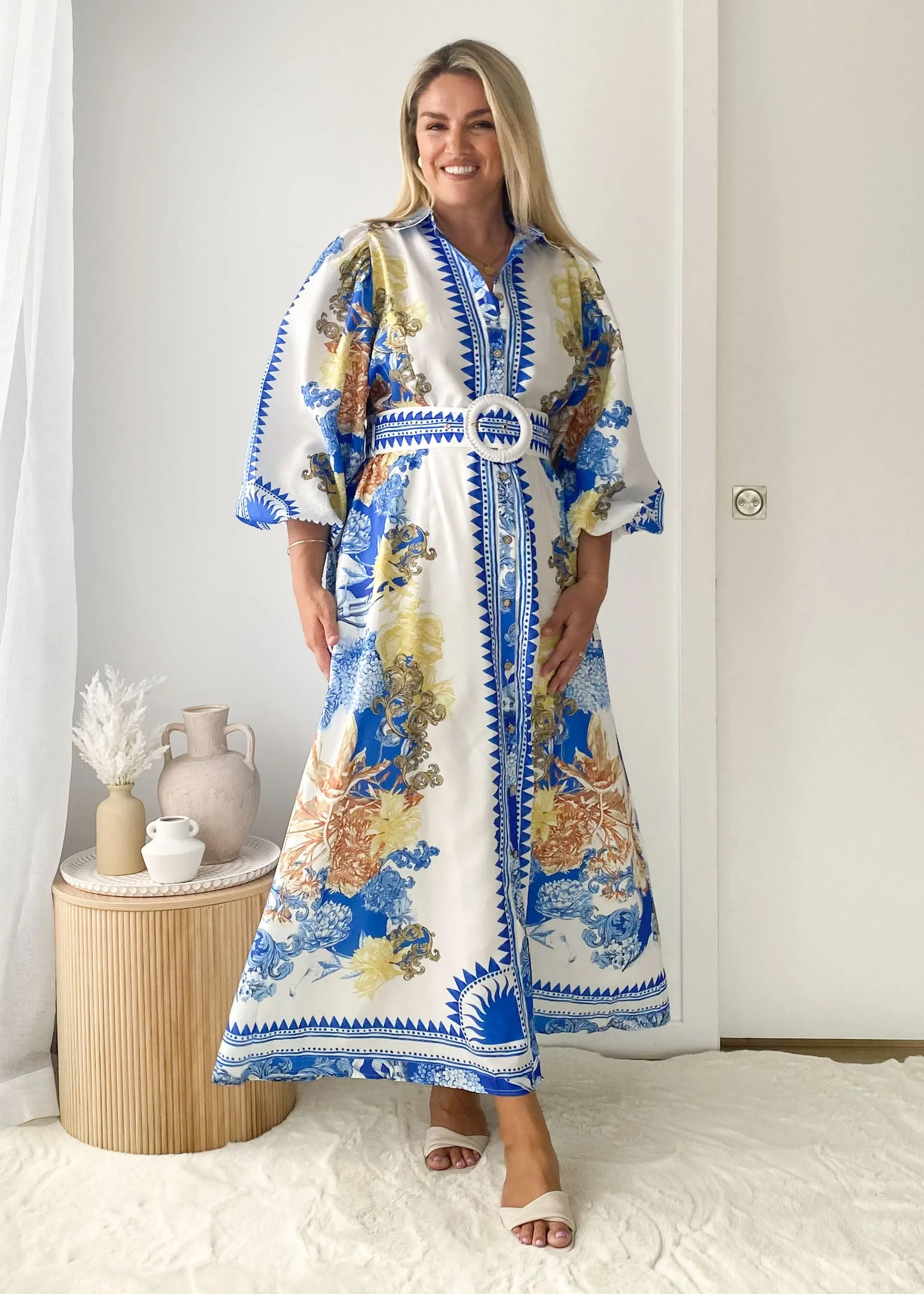 Bellagio Maxi Dress - China Doll Blue