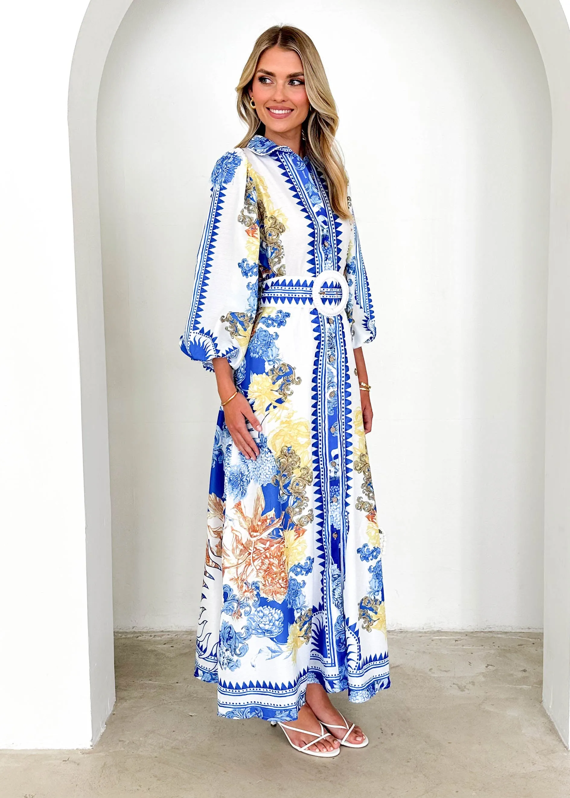 Bellagio Maxi Dress - China Doll Blue