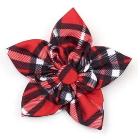 Bias Plaid Red Flower