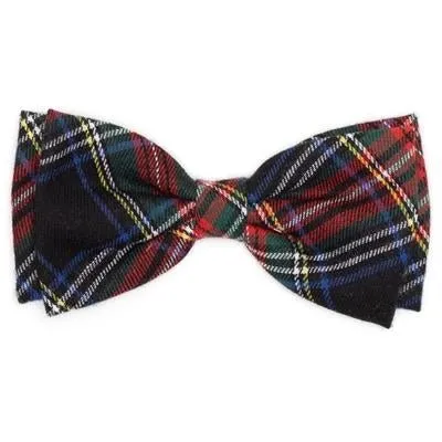 Black Stewart Plaid Bow Tie