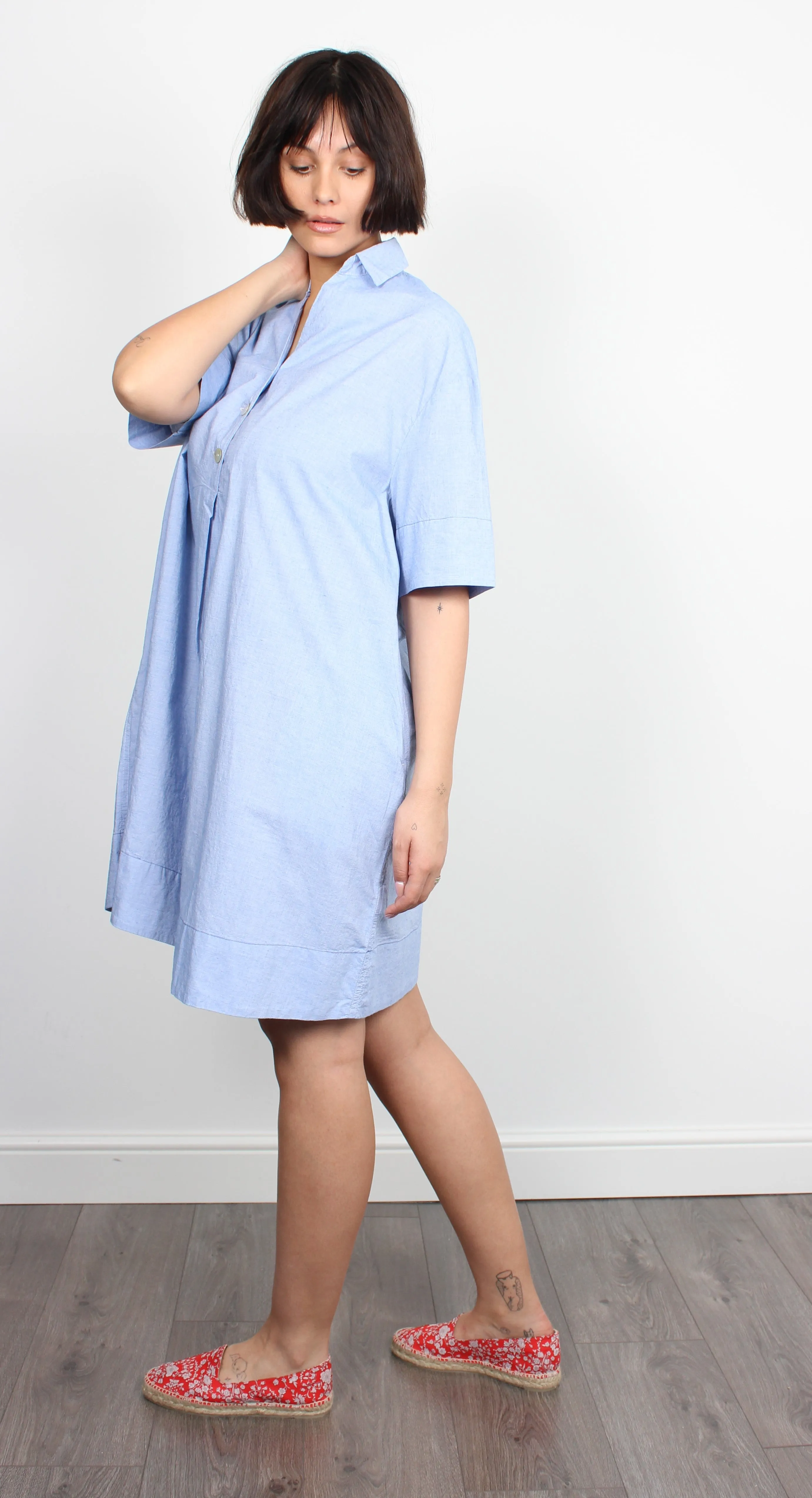 BR Ateliers Cotton Dress in Blue