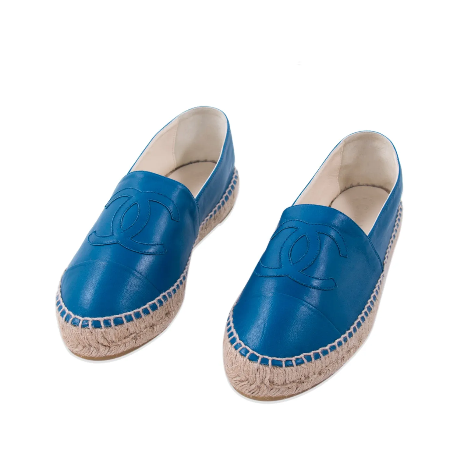 Chanel Lambskin Leather CC Espadrilles