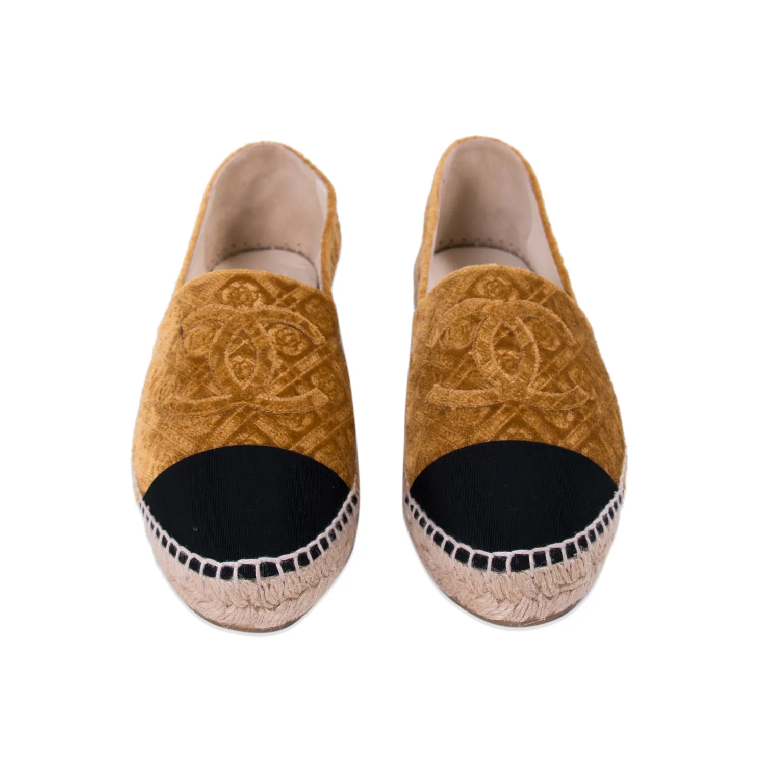 Chanel Velvet CC Espadrilles