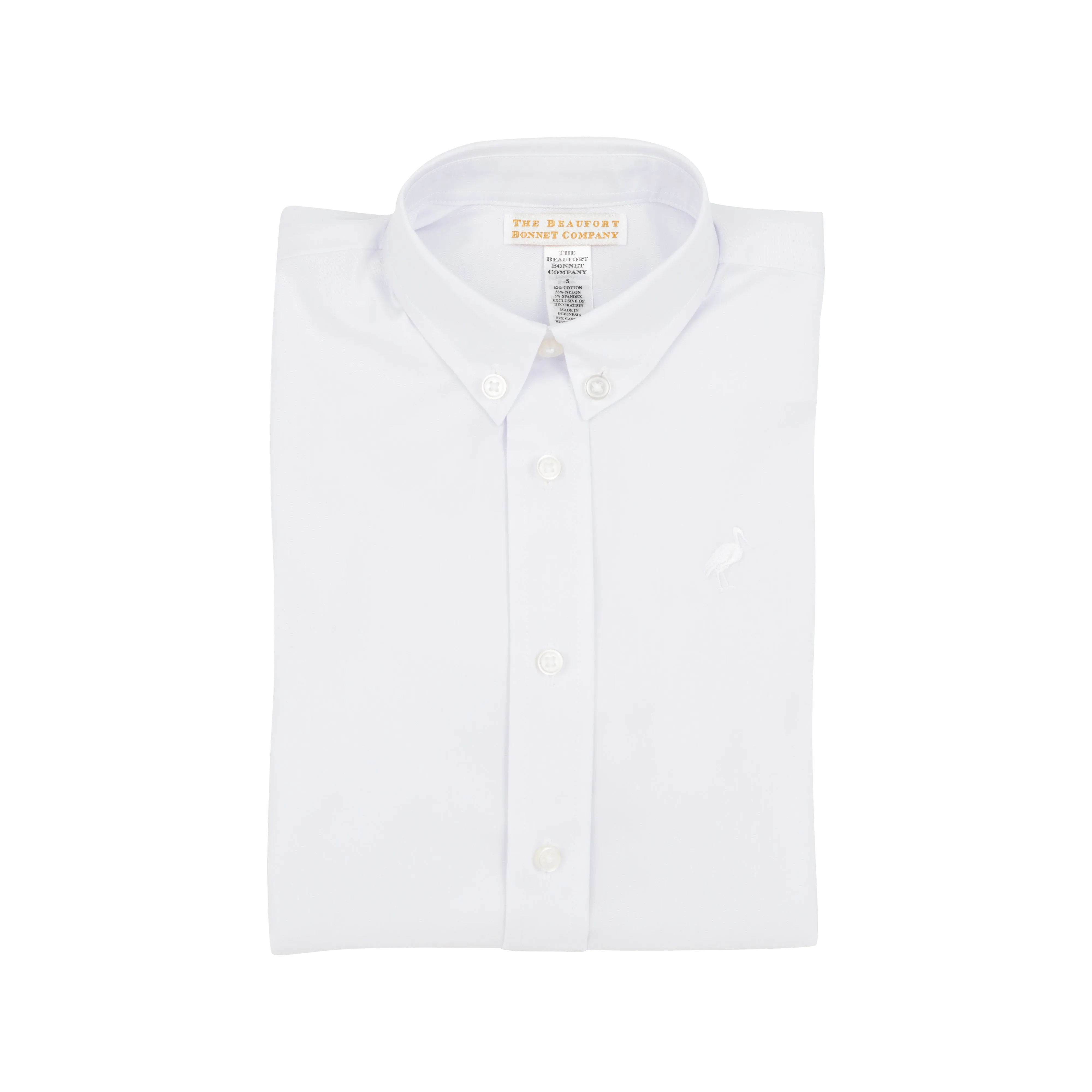 Dean's List Dress Shirt (Oxford) - Worth Avenue White with Worth Avenue White Stork