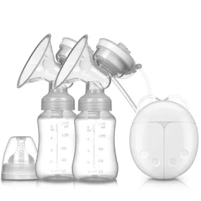 Double Electric Breast Pumps Powerful Nipple Suction USB Electric Silent Milking Automatic with Baby Milk Bottle Cold Heat Pad