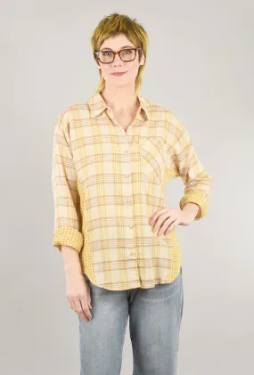 Double-Face Plaid Shirt, Mustard