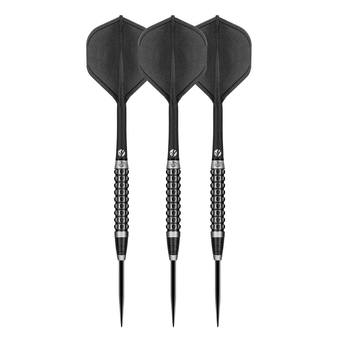 Flight Deck Black One Piece Dart Flight and Shaft System by Shot