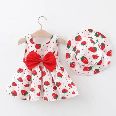 Girl Print Plaid Bow Dress