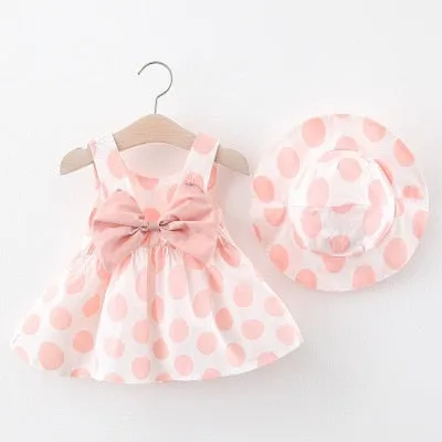 Girl Print Plaid Bow Dress