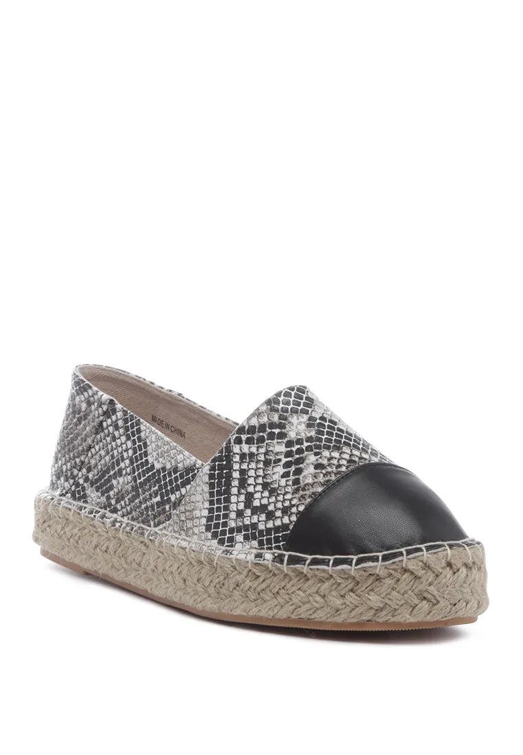 hermosa animal print slipon espadrilles