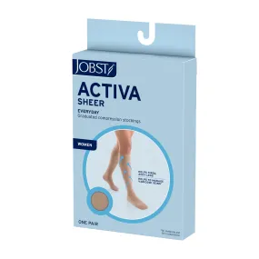 JOBST® ACTIVA Sheer Thigh High 8-15 mmHg w/ Silicone Lace Band