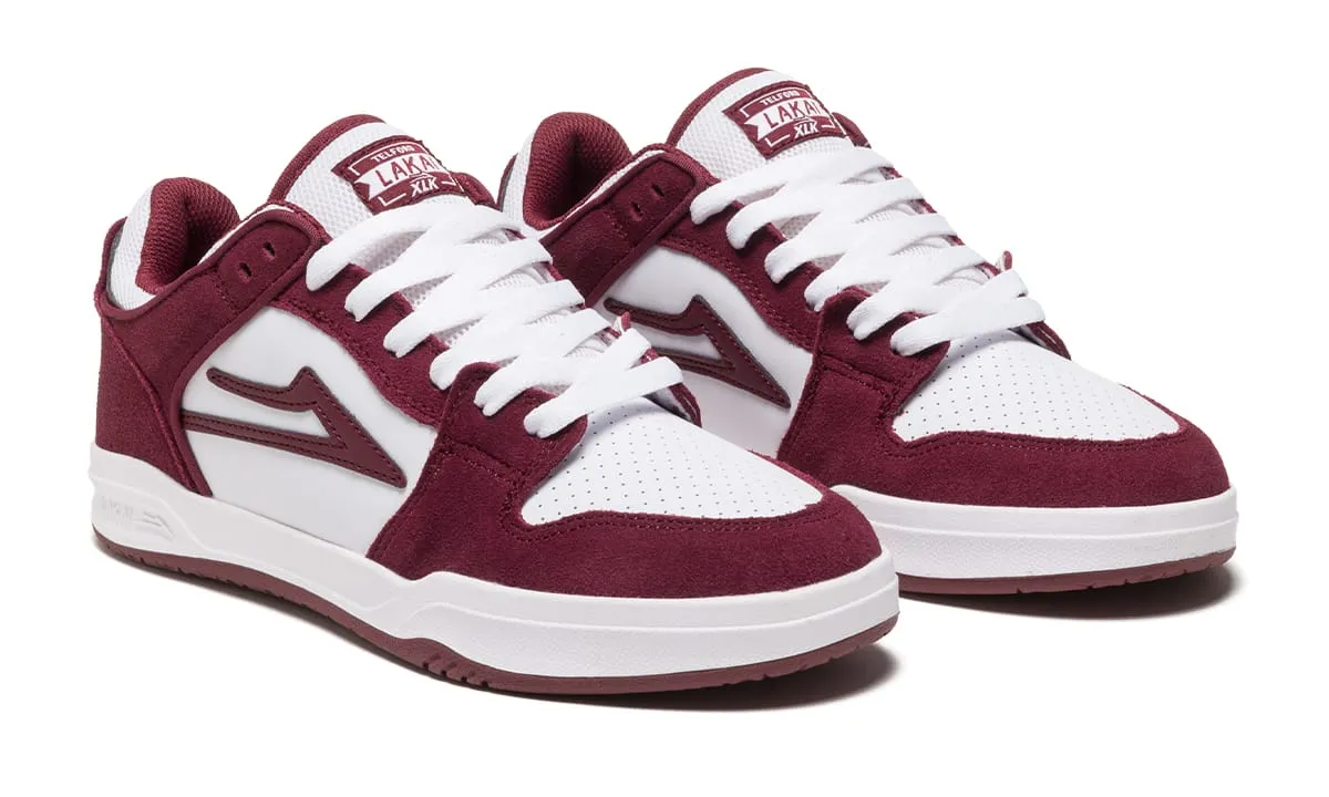 LAKAI - Telford Low Shoes [BURGUNDY/WHITE SUEDE]