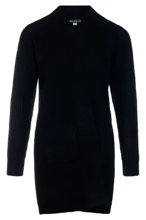 Long line Knit Jacket | Black | 6968ZZ