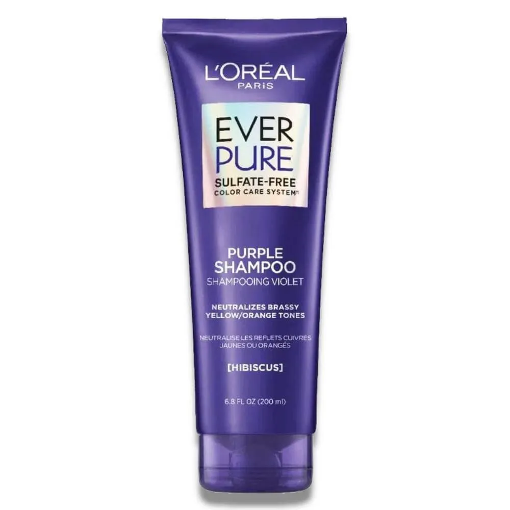 L'Oreal - Ever Pure Anti-Brass Toning Purple Shampoo, with Hibiscus - 6.8 Oz - 6 Pack