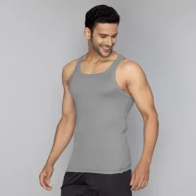 Pace Super Combed Cotton Vest Ash Grey