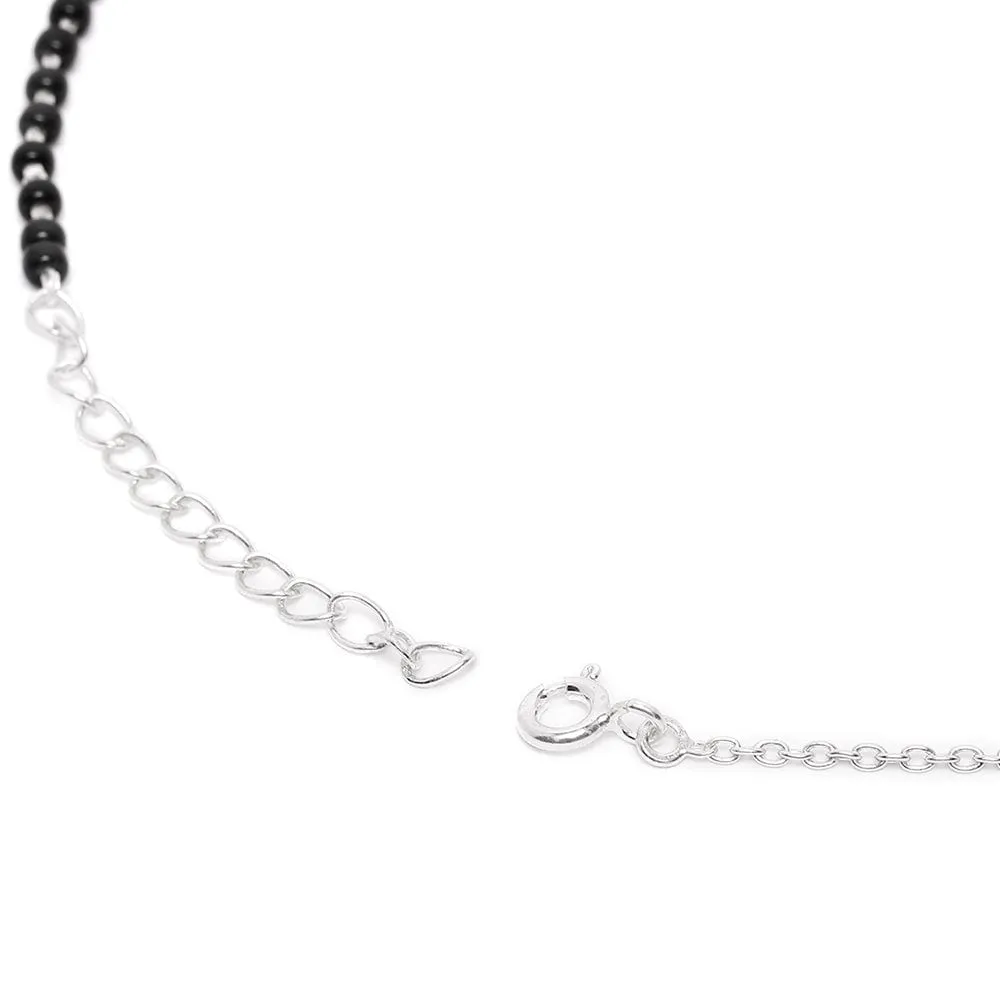 Radiant Silver Zircon Mangalsutra