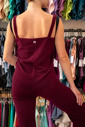 Red-purple Warm-up Dance Overalls MP5055