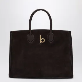 ROCKING HORSE MEDIUM BROWN SUEDE TOTE