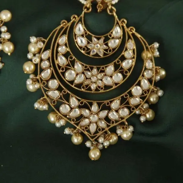 Silver Gold Plated Chandbali