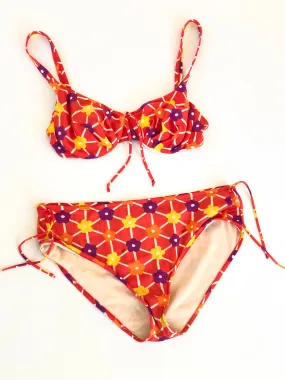 VINTAGE: Orange Floral Bikini