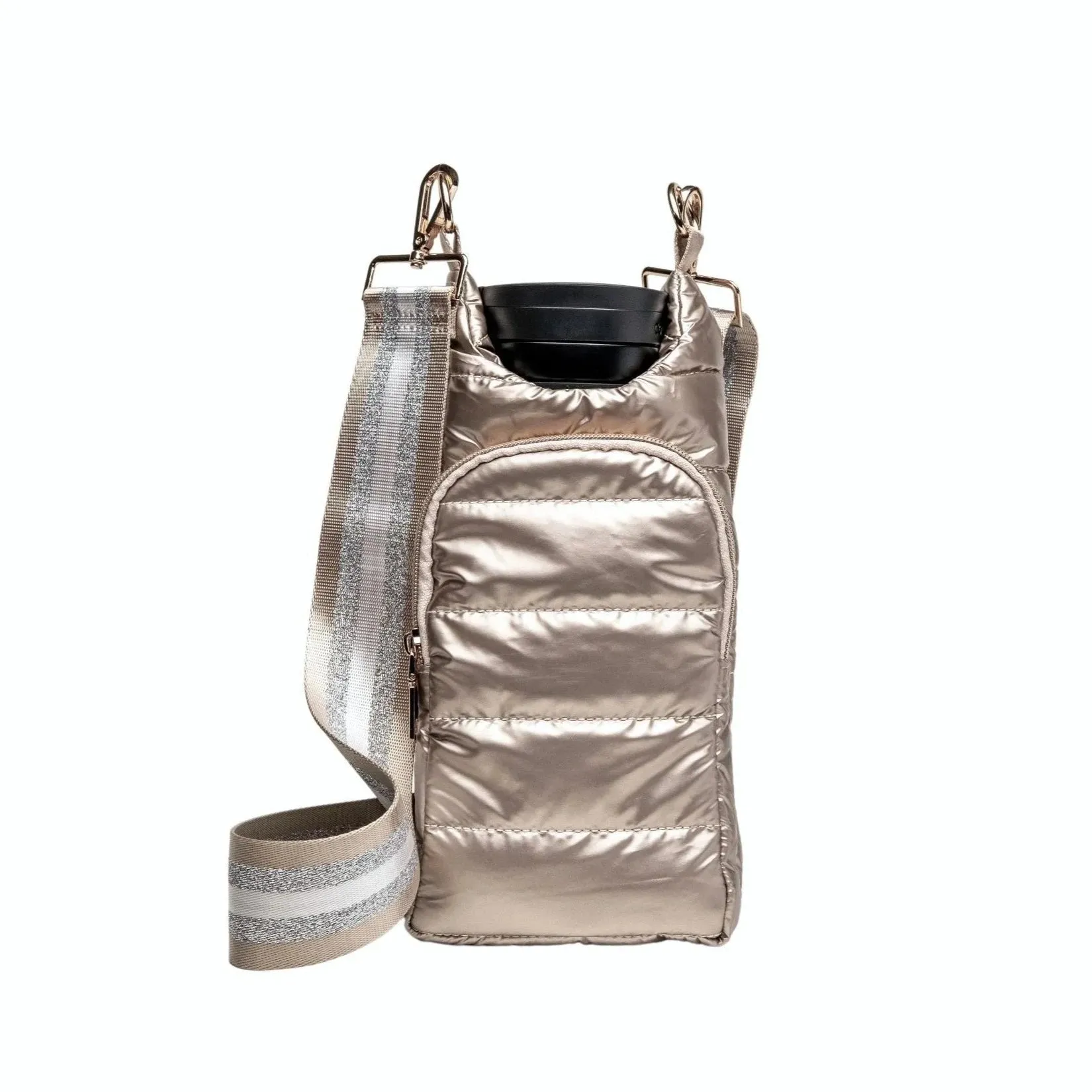 WANDERFULL HYDROBAG W/STRIPED STRAP - GOLD - WANDERGOLDSTRP