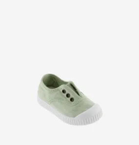 Wasabi canvas elastic slip on sneaker