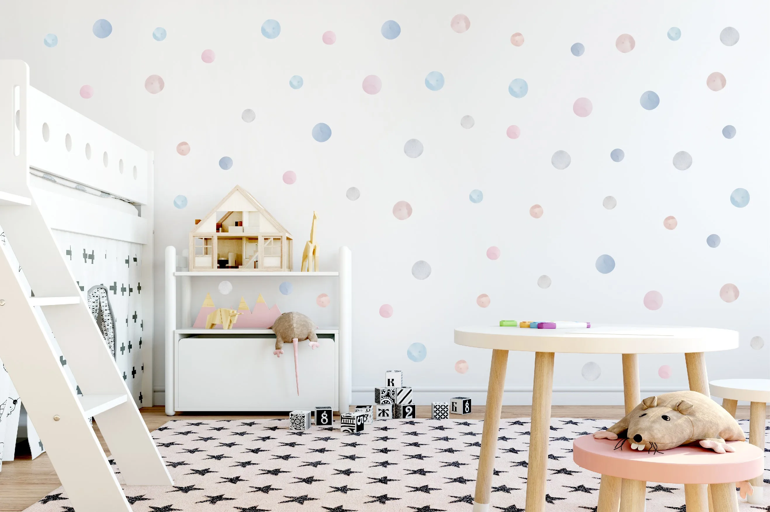 Watercolour Dots Fabric Decal